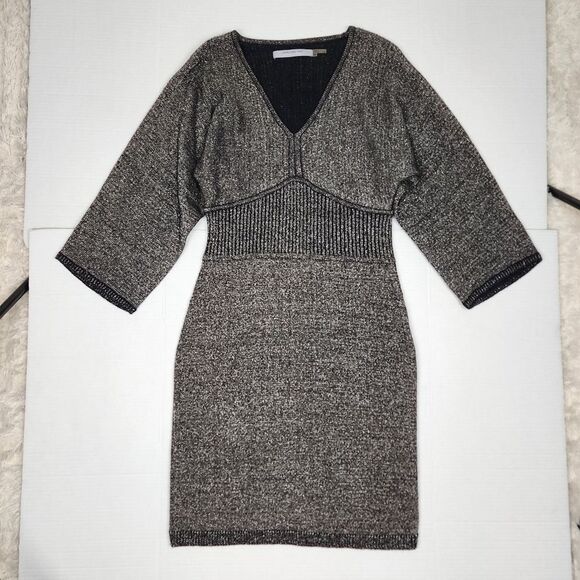 Marc New York Andrew Marc Metallic Dress Kimono Bodycon Knit Stretchy Shimmer M - Picture 5 of 16